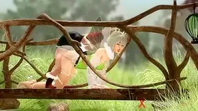 Enchanted Encounter: Fairy Gnomes Steamy Bridge Tryst Under Moonlight