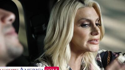 Lonely MILF Brittany Andrews rides her stepson's huge cock
