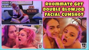 DESPERATE ROOMMATE GET PAID WITH A DOUBLE BLOWJOB FACIAL CUM.