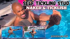 Self-Tickling Stud: Dickdealer Don's Poolside Solo 1080 HD