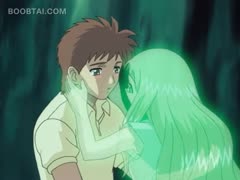 Excited anime boy fucking a tempting ghost outdoor