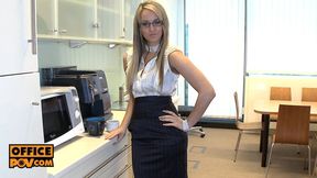 ”P-O-V - P-O-V blowjob on your first day from Aleska Diamond”