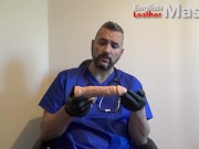 Doctor in scrubs teaches you to open your ass and throat using dildos PREVIEW