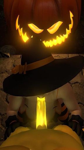 Esmeralda Is Sexy Mature Witch Pumpkin King on Halloween