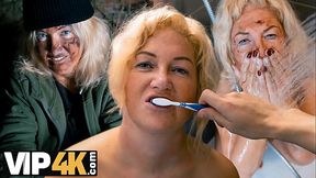 MATURE4K. I brought hobo lady to my apartment and fucked her!