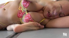 Two Sexy MILF's Tickling Each Other While Wrestling