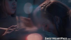 Stepsisters Karla Kush and Jill Kassidy share intense mutual orgasms