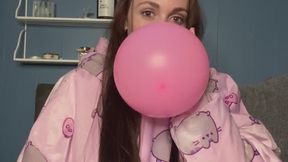 Helium Inhalation POV So Glad you are here keep me Company because I get Lonely and Anxious at Night (Looner, Voice Modification, Non-pop, Soft & Comfy, SFW) Solo 4K MOV