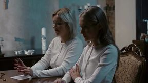 Hot lesbian nun teenagers Tiffany and Zazie enjoy anal fingering