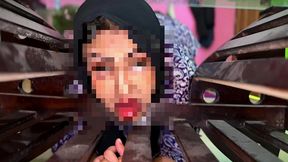 big ass bbw beautiful hot malaysian muslim hijab girl gets stuck inside the tea table while cleaning now she want anal sex from boss in office