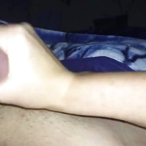 My GF Stroking My Hard Smooth Cock