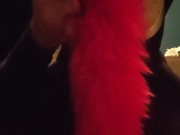 James plays with a Tail Plug and a Inflatable Buttplug