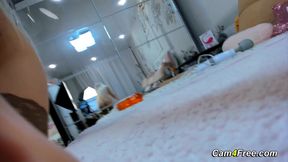 Hot Blonde Plays with Her Extra Long Toy