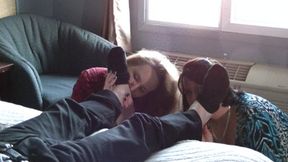 Foot licking milfs (HD)