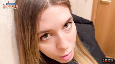 My Stepdaughter's Babysitter Sucked My Big Cock POV Blowjob With Eye Contact And Face Filling Cum