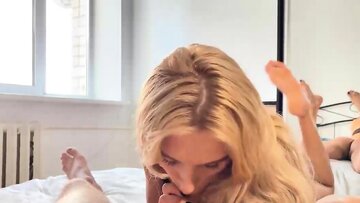 Unsurpassed Footjob Messy Blow with
