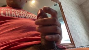 Busting hard in my big bathroom