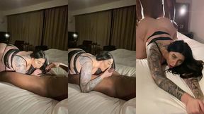 british pawg thick maddison black sucks bbc in hotel room