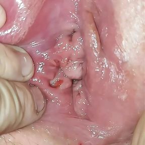 Close-up wet pussy orgasm!!