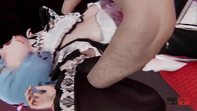 Re zero  Yaoi - Rem Femboy is fucked hard - asian Japanese manga anime gay porn