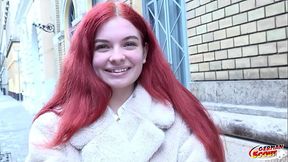 German Scout - Cute Redhead Girl Miss Olivia 18 I Pickup Rough Casting Fuck