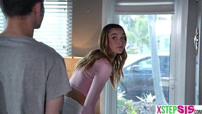 Stepbro refuses to take the blame for his bratty teen stepsis