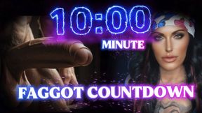 10 MINUTE FAGGOT JOI COUNTDOWN- Mistress Raven gives you Gay JOI only allowing you 10 minutes to stroke and cum to cock