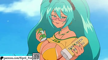 Thicc Brazilian Miku want to be Creampied on a Beach - Hatsune Miku Hentai 4K