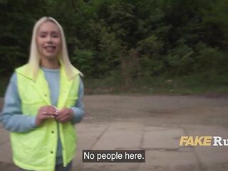 Golden-haired Hotty Helps A Stranger On The Road Cum For Some Money