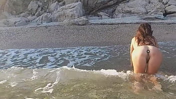 Voyeur! Sexy Hairy Milf Surfer Discovered By Drone