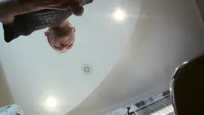 instead of coffee, my girlfriend started sucking my dick until she got a lot of cum in her mouth