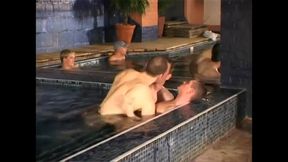 Sauna gay orgy