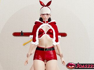 Elf Tomoki in Merry Xmas 3D Manga with Pantyhose - Teasing Thighjob on Big Jock, Piledriver POV Fuck, and Lifting Missionary