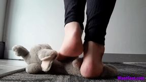 Plushie Crushed Under Big Feet - HD MP4