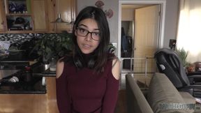 Hairy Harmony Wonder gets smashed by her stepdad