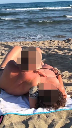 Caught by a Girl During Beach Sex