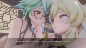 Lumine and sucrose fuck with a futanari potion