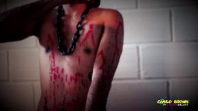 horror porn candle wax ritual summon a sex demon and loud cumshot halloween