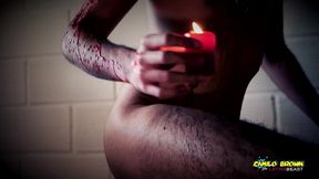 horror porn candle wax ritual summon a sex demon and loud cumshot halloween