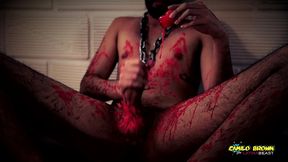horror porn candle wax ritual summon a sex demon and loud cumshot halloween