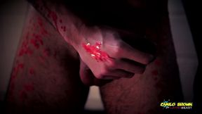 horror porn candle wax ritual summon a sex demon and loud cumshot halloween