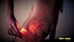 horror porn candle wax ritual summon a sex demon and loud cumshot halloween