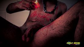 horror porn candle wax ritual summon a sex demon and loud cumshot halloween