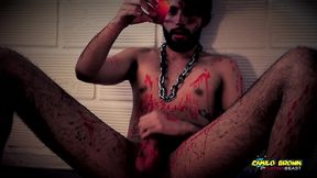 horror porn candle wax ritual summon a sex demon and loud cumshot halloween