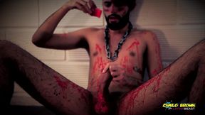 horror porn candle wax ritual summon a sex demon and loud cumshot halloween