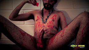 horror porn candle wax ritual summon a sex demon and loud cumshot halloween