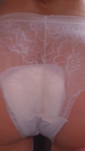 Maxi Pad Try on and Tampon Inside Pussy! Kink