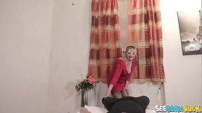 GILF Elza&rsquo_s Step-Mom Sucking Surprise