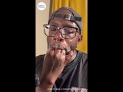 College Nerd Sucks on BBC Black Dildo