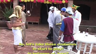 Backyard Costume Orgy Scene 2